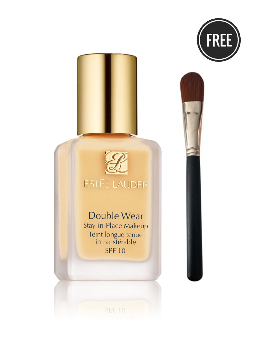 

Estee Lauder Double Wear Stay-In-Place Foundation 30ml-Cool Bone 1C1 with Foundation Brush, Beige