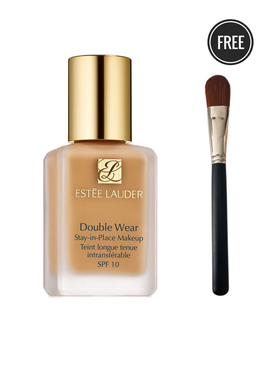 

Estee Lauder Double Wear Stay-In-Place Foundation-Pure Beige 2C1 with Foundation Brush