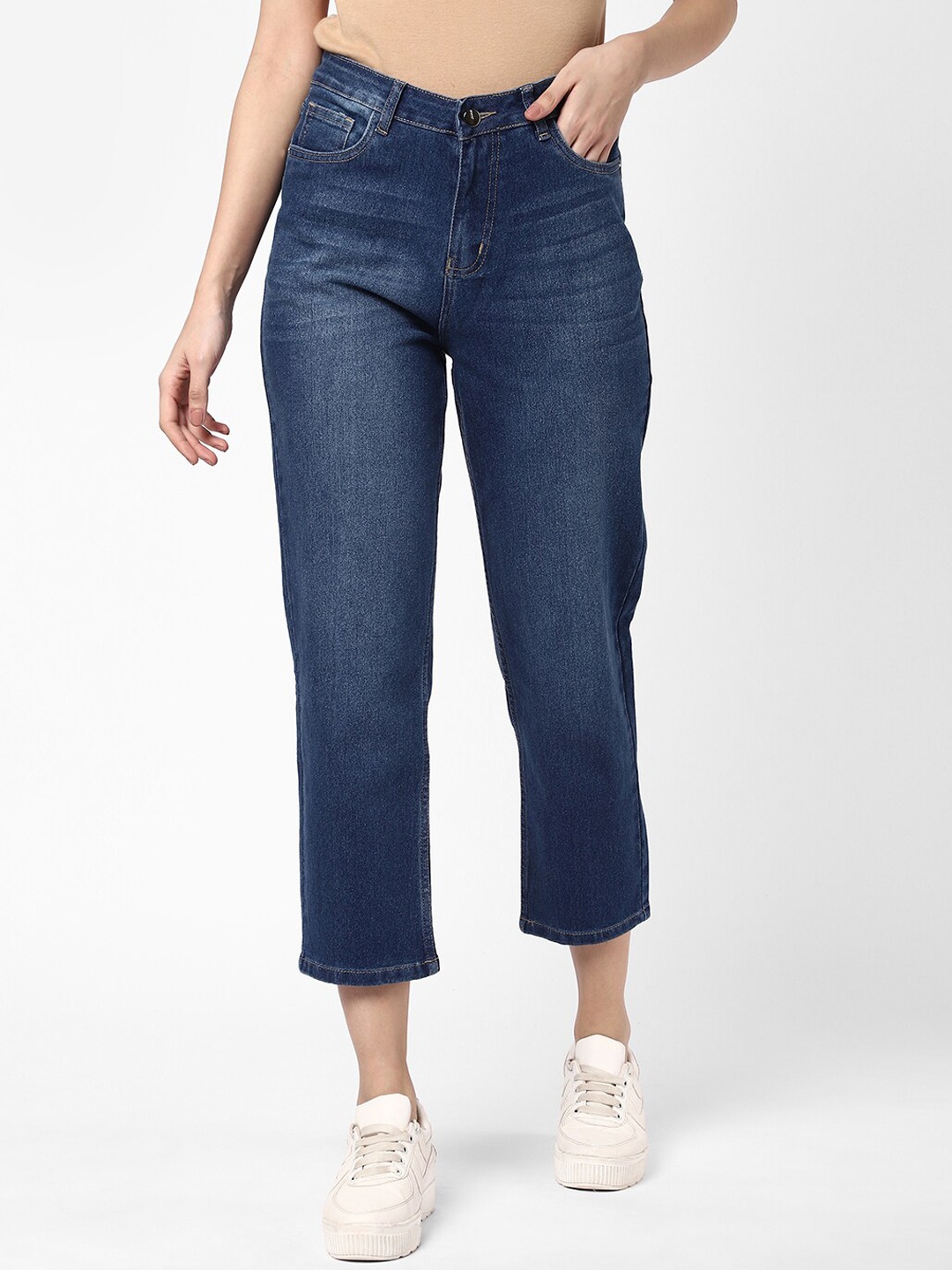 

R&B Women Light Fade Cotton Jeans, Blue
