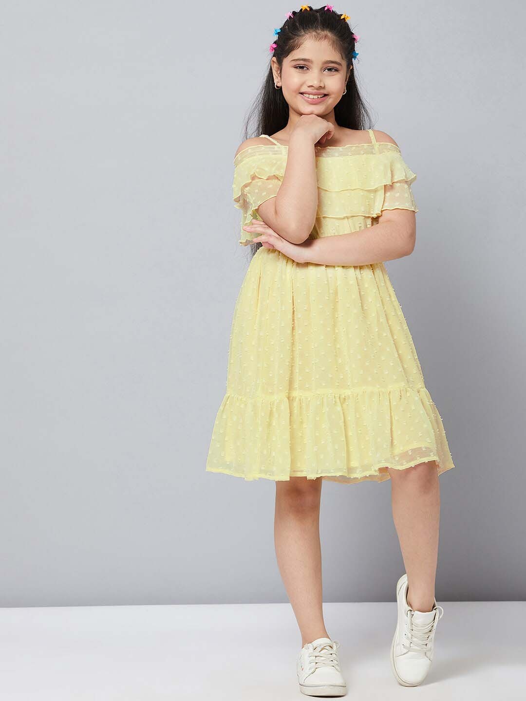 

Stylo Bug Chiffon A-Line Dress, Yellow