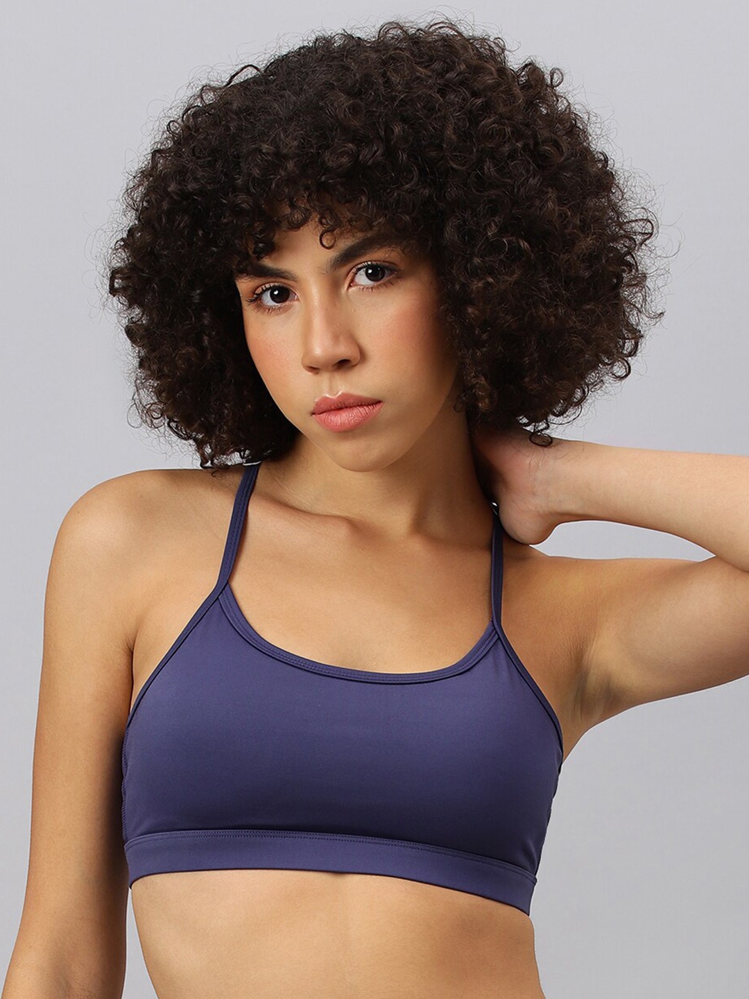 

Fitkin Cut & Sew Halter Strapes Bra, Blue