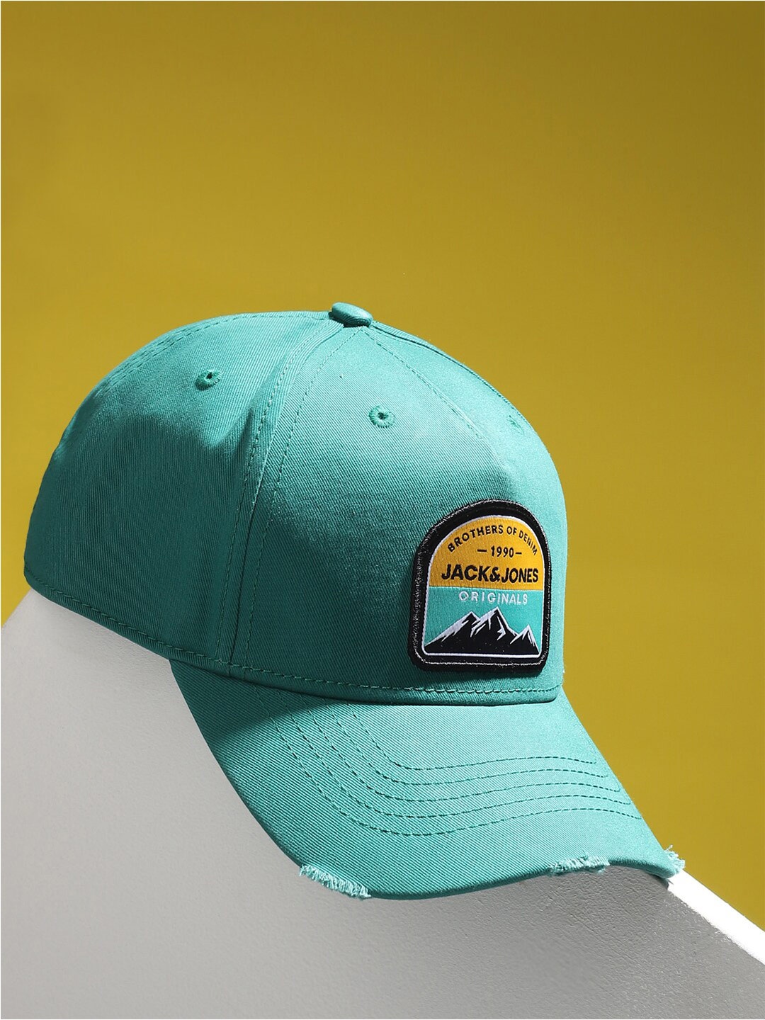 

Jack & Jones Men Green & Black Printed Baseball Cap