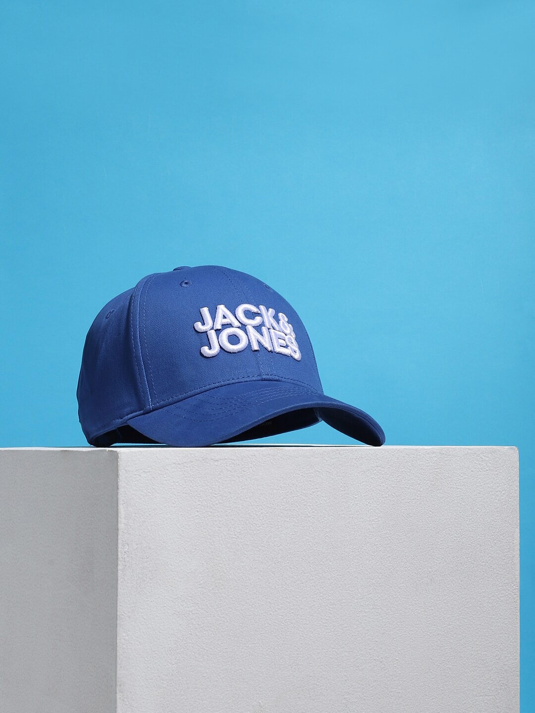 

Jack & Jones Men Embroidered Cotton Baseball Cap, Blue