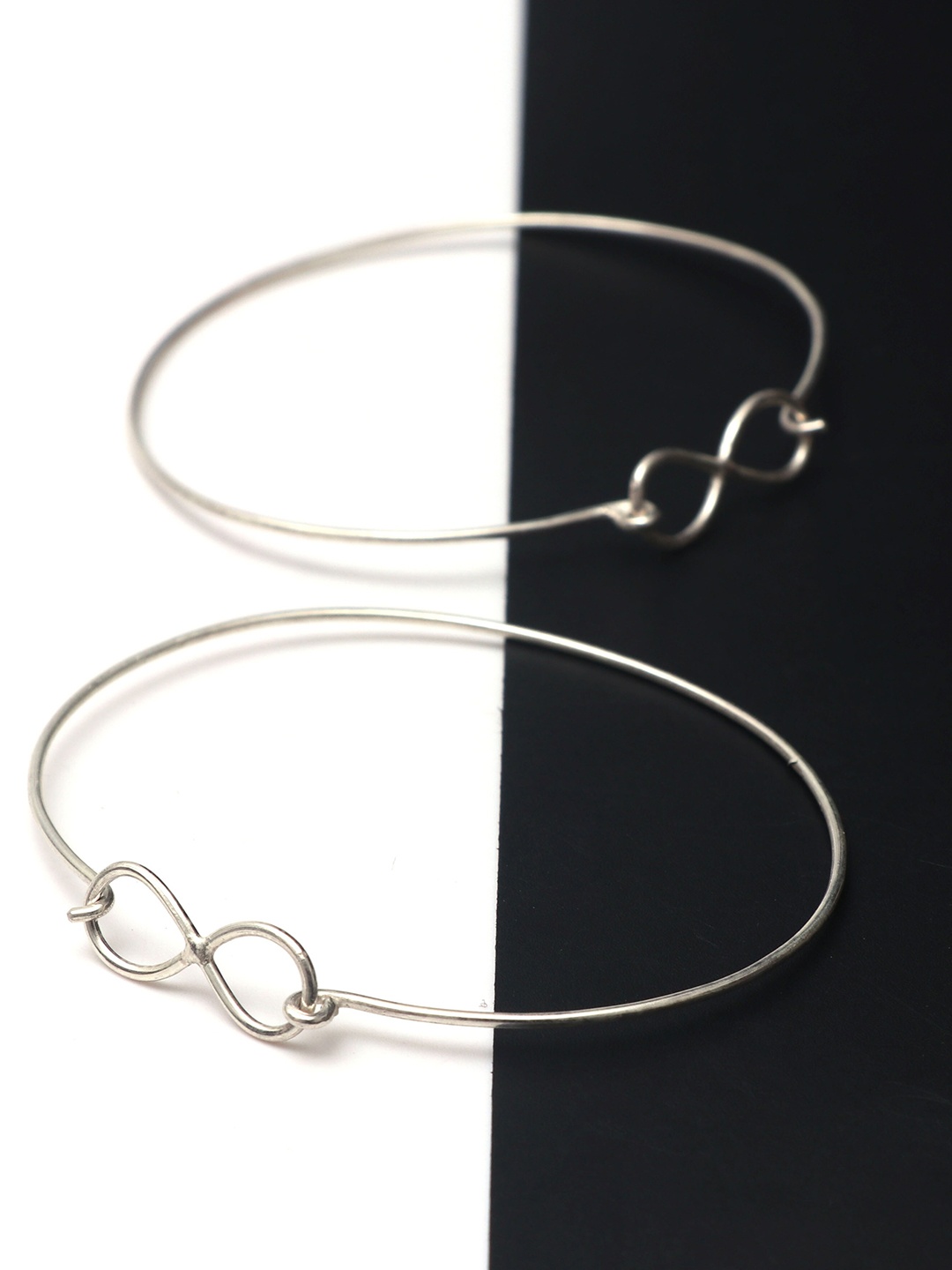 

HIFLYER JEWELS Women Sterling Silver-Plated Bangle-Style Bracelet
