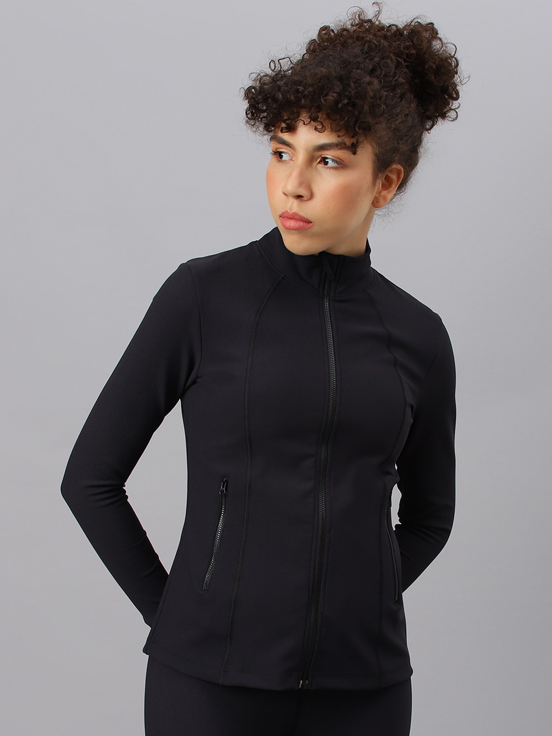 

Fitkin Women Lightweight Training or Gym Sporty Jacket, Black