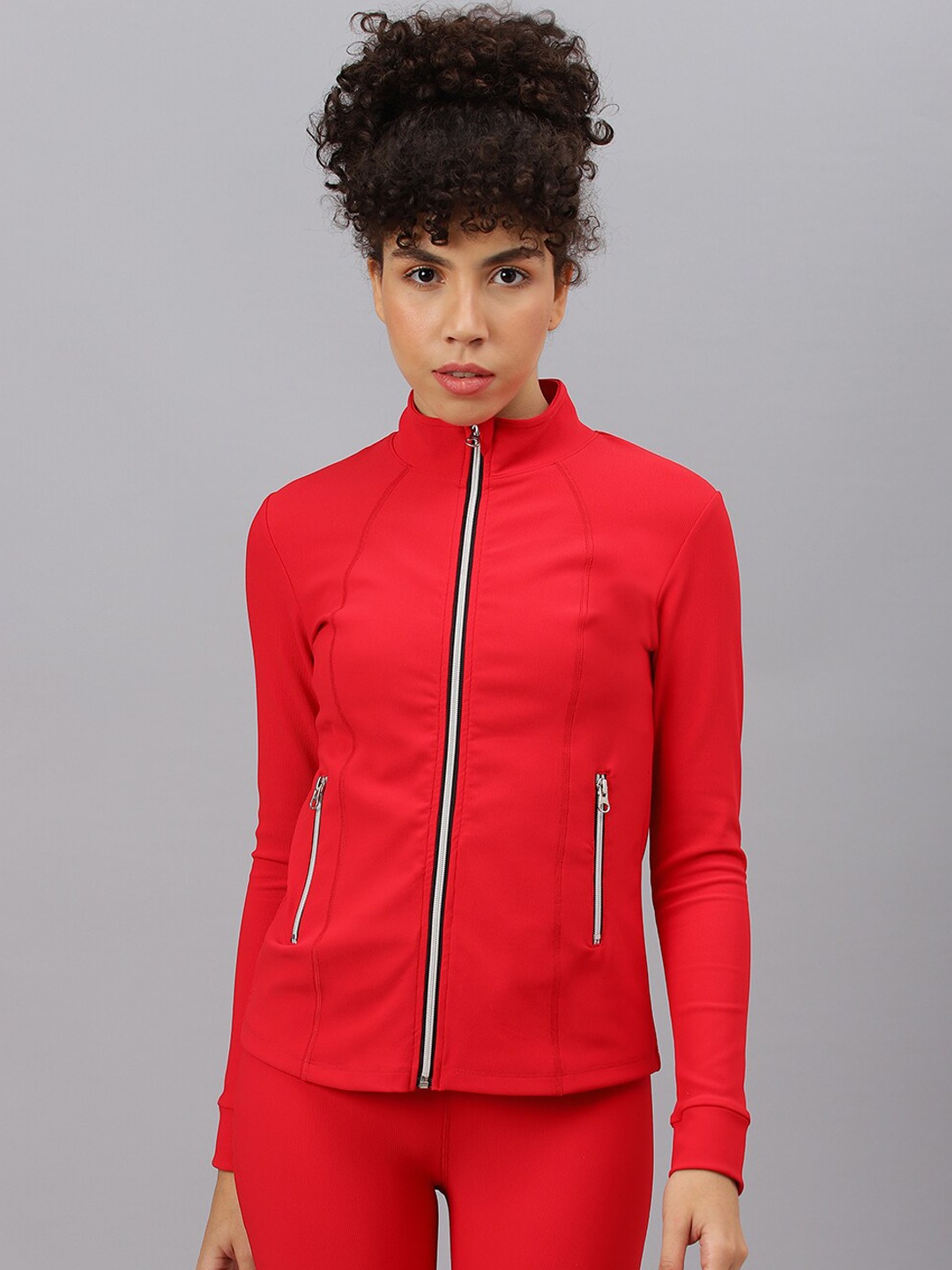 

Fitkin Women Lightweight Training or Gym Sporty Jacket, Red