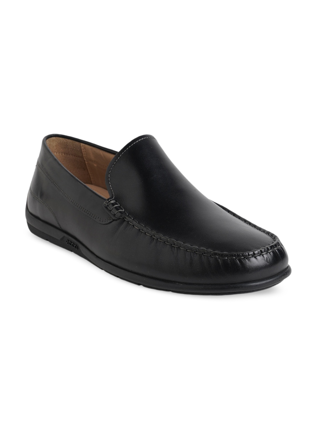 

ECCO Men Leather Formal Loafers, Black