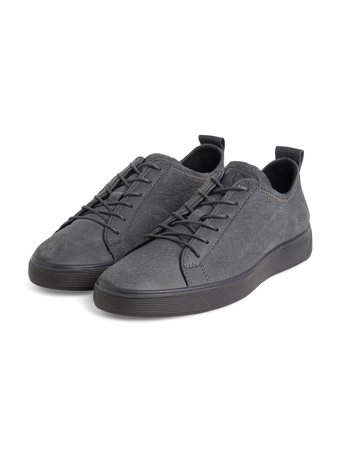 

ECCO Men Textured Nubuck Sneakers, Grey