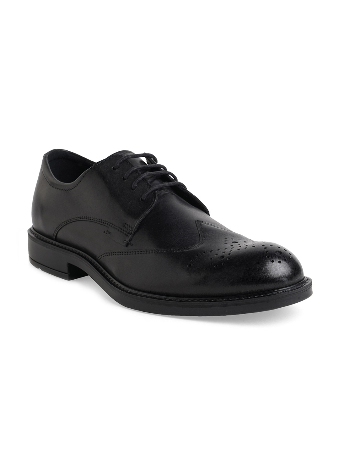 

ECCO Men Solid Vitrus Iii Leather Brogues, Black