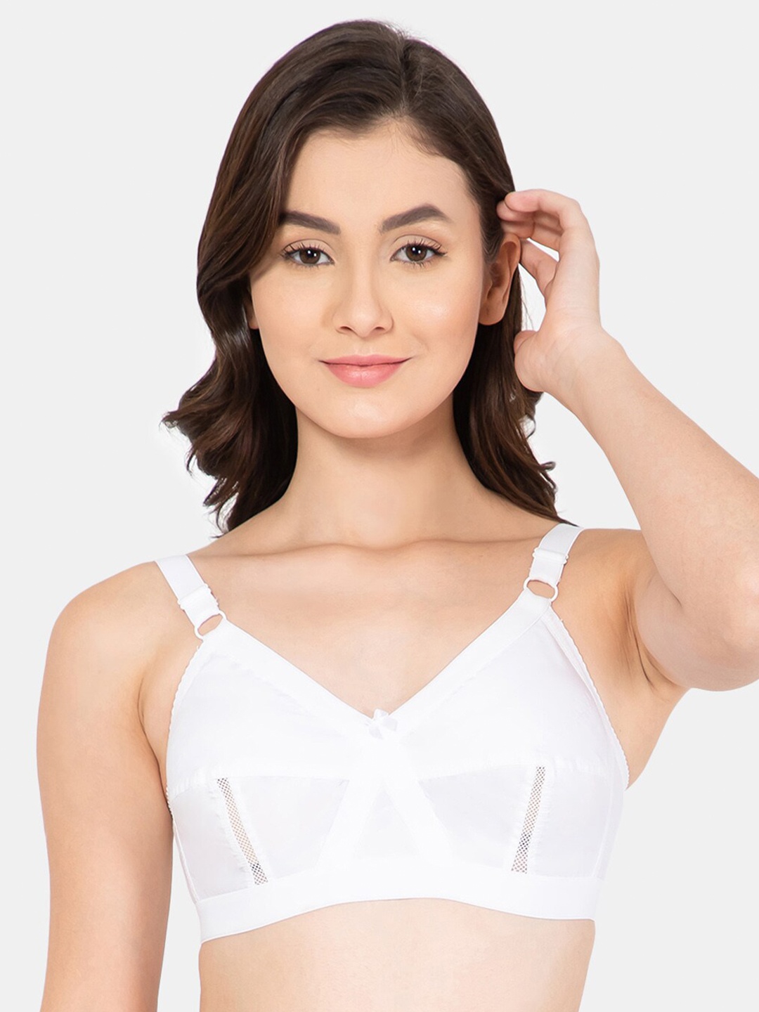 

Lady Lyka Cotton Seamless Bra, White