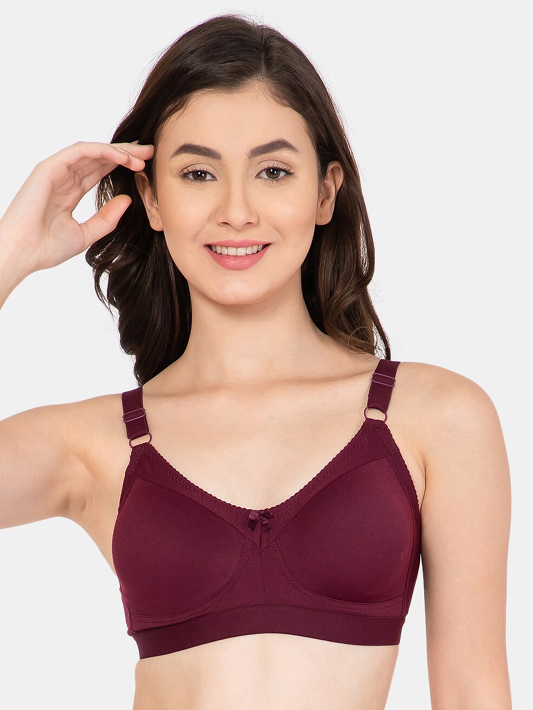 

Lady Lyka Cotton Seamless Non Padded Bra, Purple