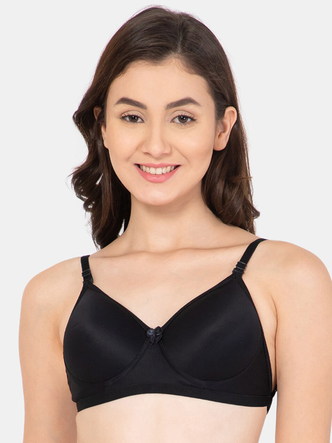 

Lady Lyka Cotton Lightly Padded Bra, Black