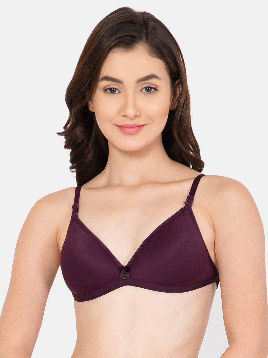 

Lady Lyka Lightly Padded Non Wired T-Shirt Bra, Purple