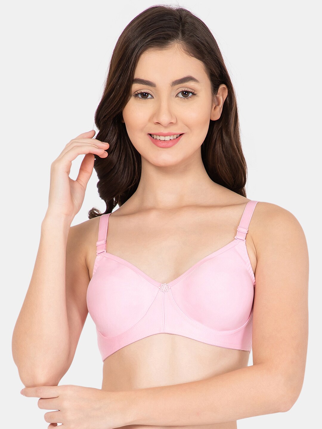 

Lady Lyka Non Padded Non Wired Every Day Cotton Bra, Pink