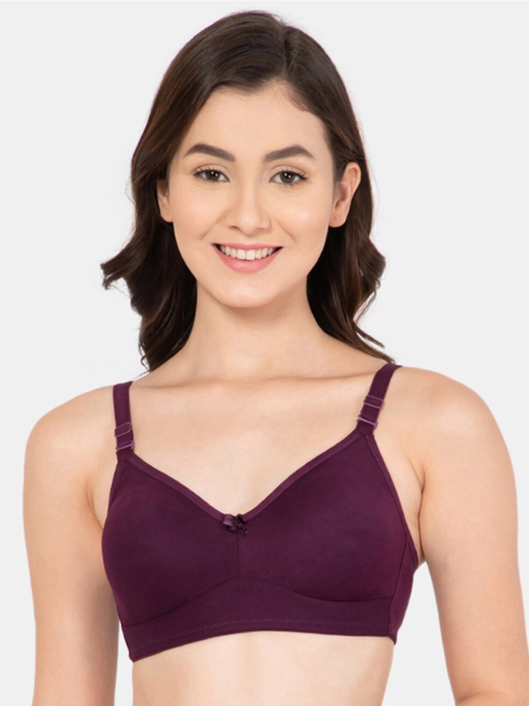 

Lady Lyka Non Padded Non Wired Everyday Cotton Bra, Purple
