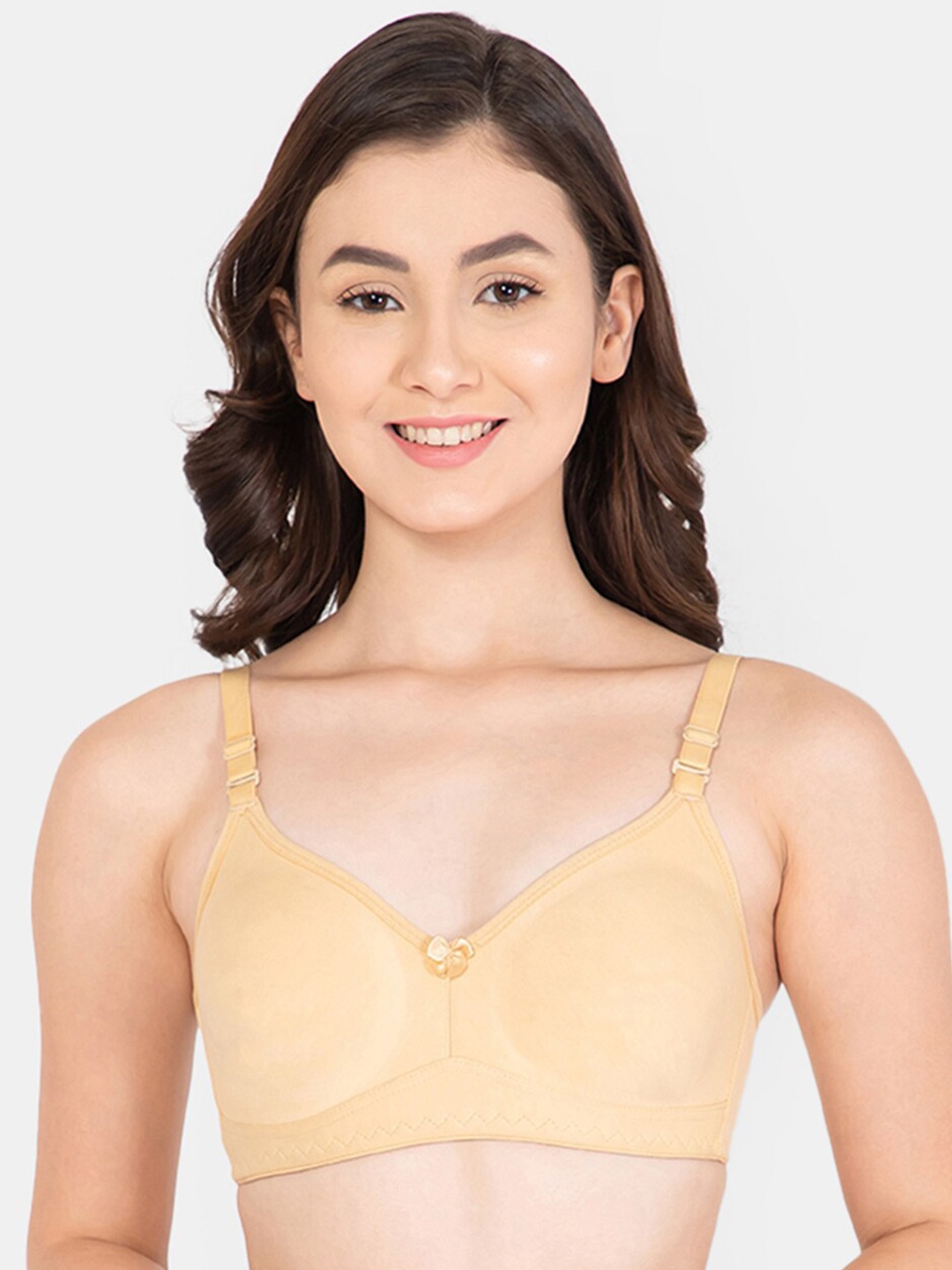 

Lady Lyka Non Padded & Non Wired Seamless Cotton Bra, Beige
