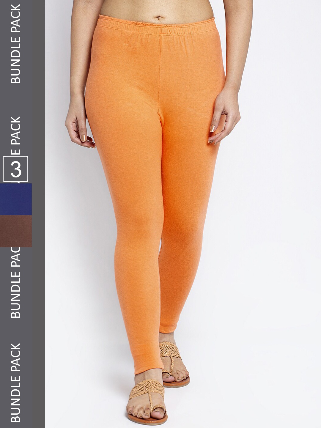 

Jinfo Pack Of 3 Ankle-Length Leggings, Blue