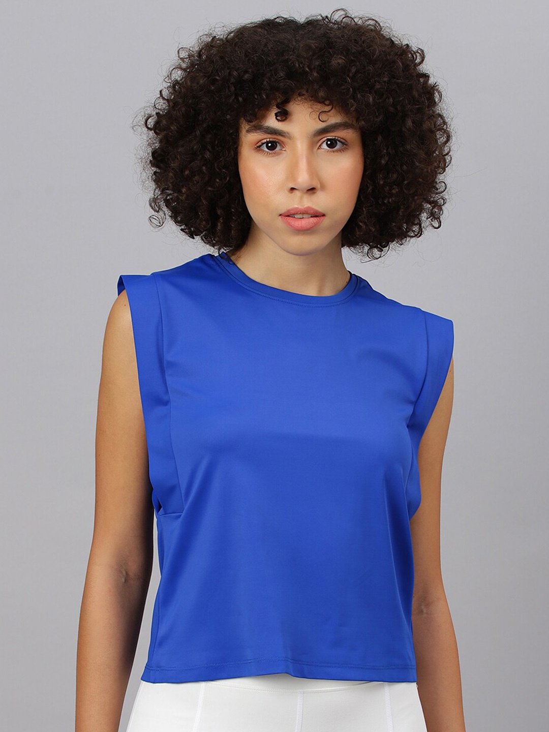 

Fitkin Round Neck Boxy Top, Blue