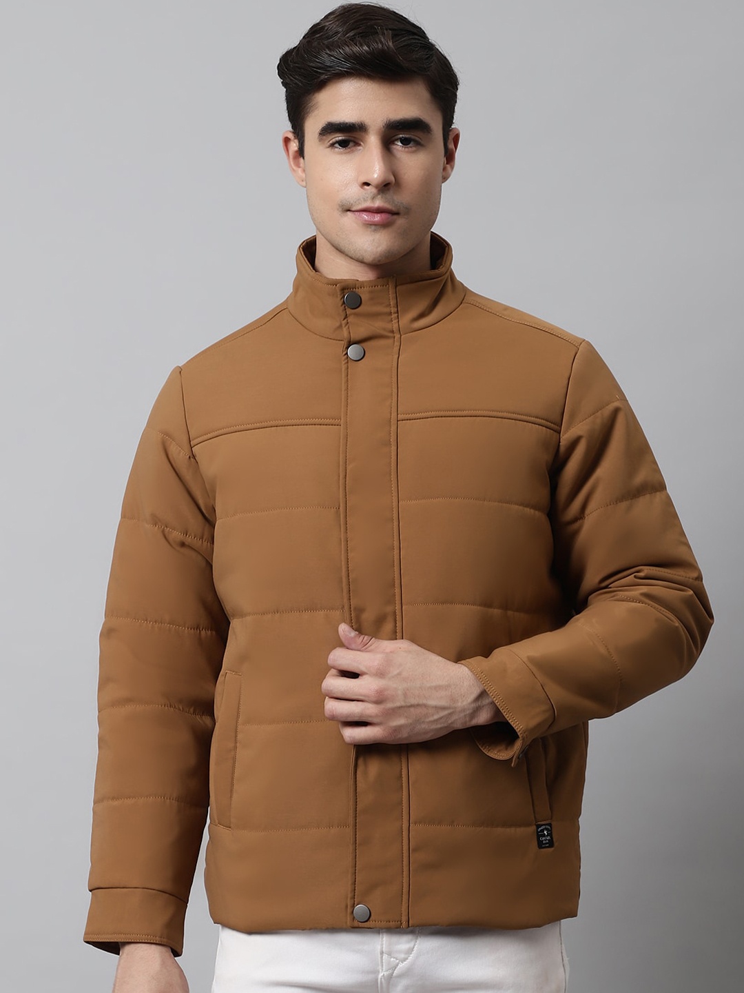 

Cantabil Men Lightweight Puffer Jacket, Khaki