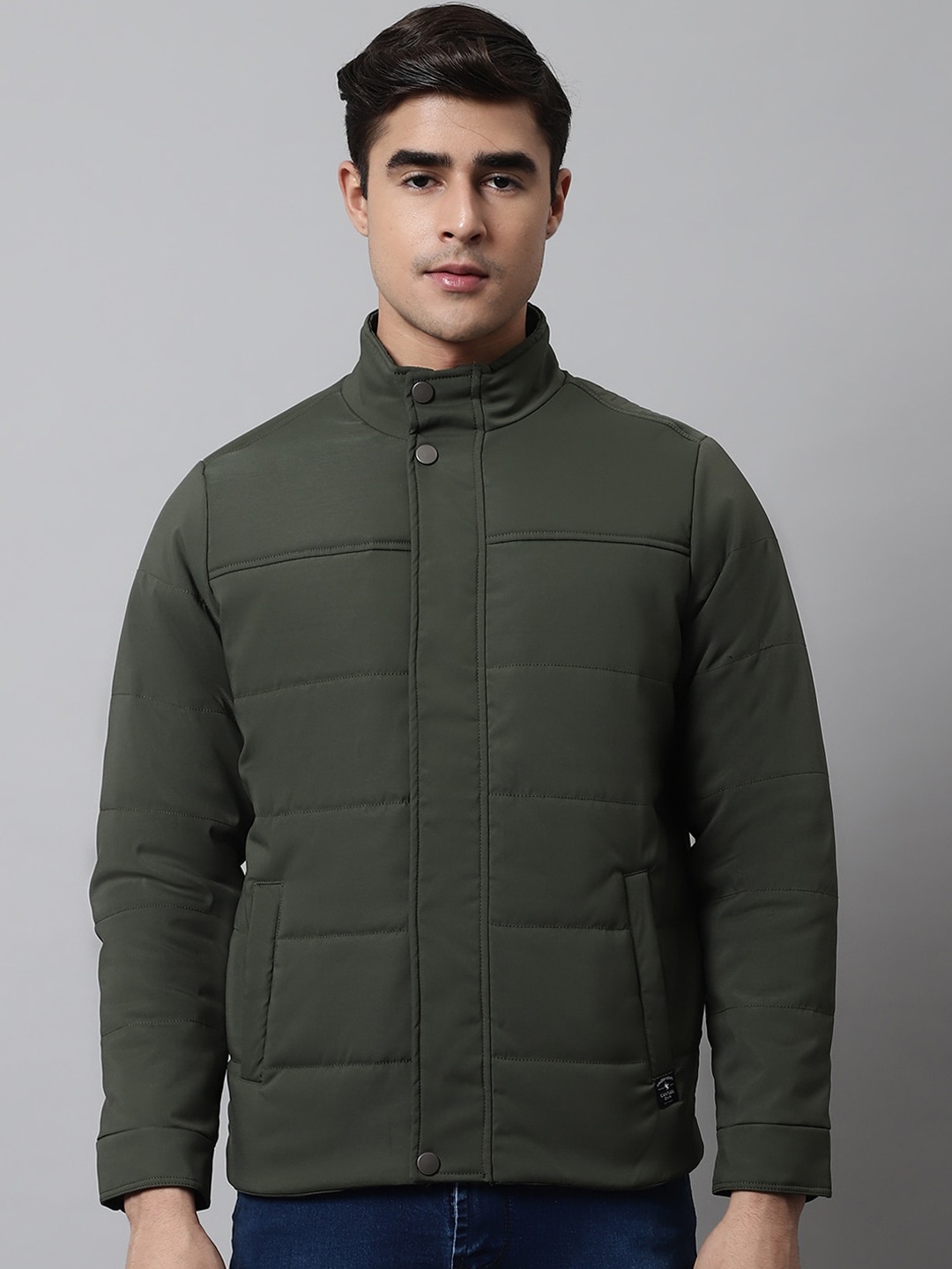 

Cantabil Men Lightweight Padded Jacket, Olive