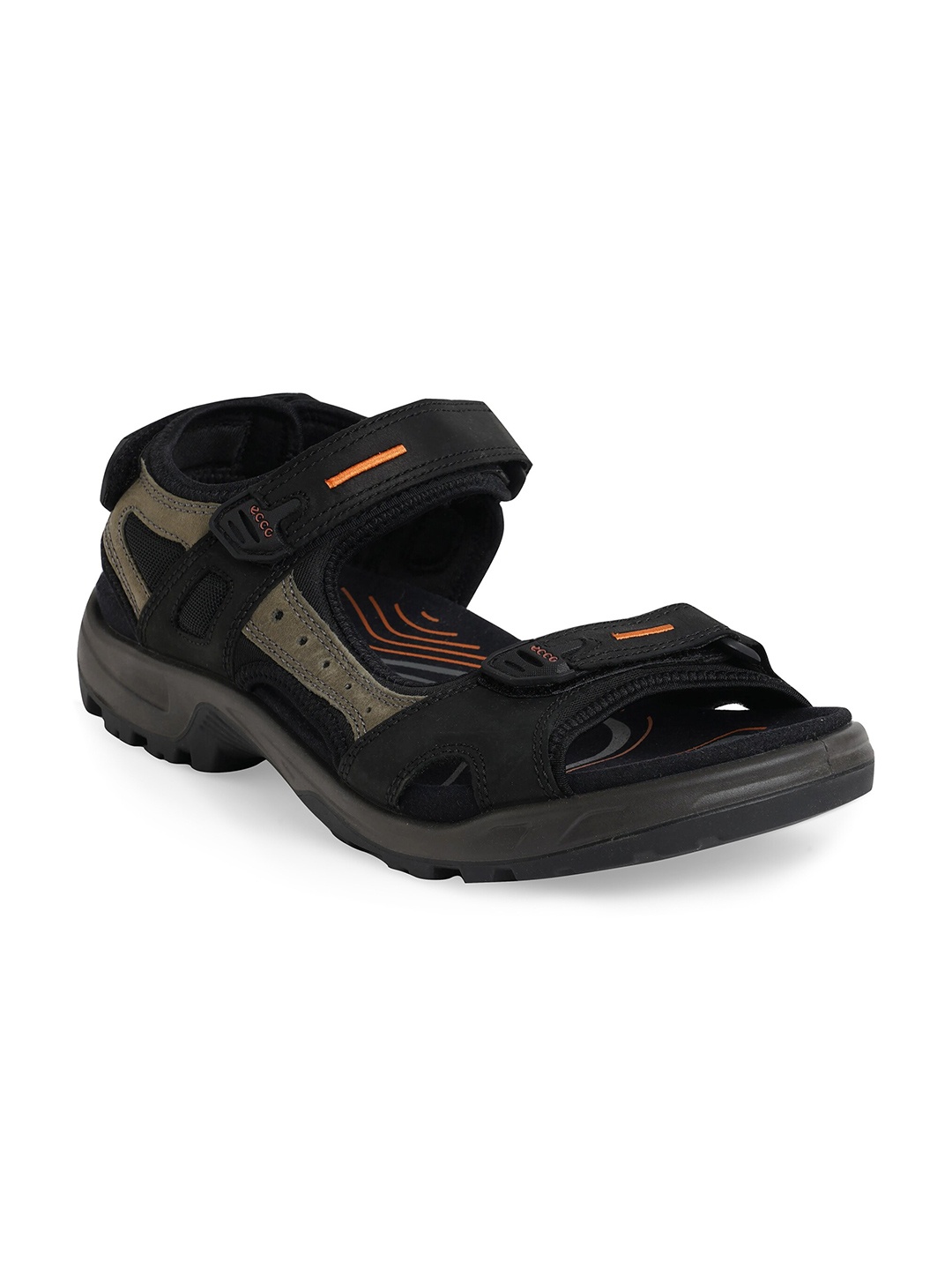 

ECCO Mens Offroad Black Nubuck Regular Sandals