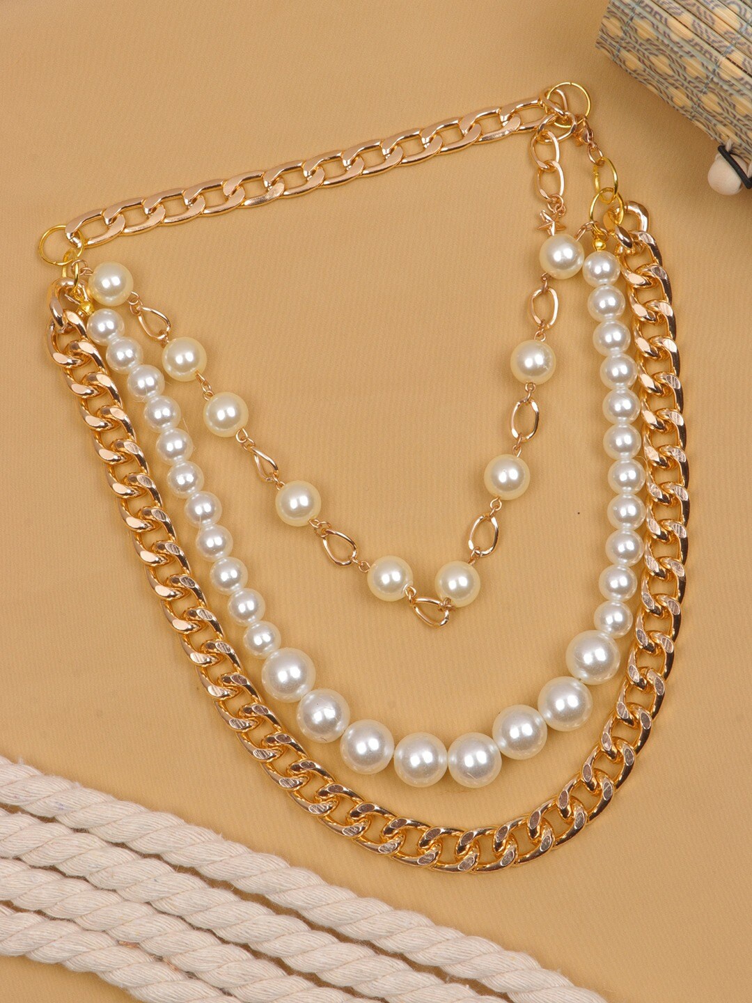 

Crunchy Fashion Gold-Plated Layered Necklace