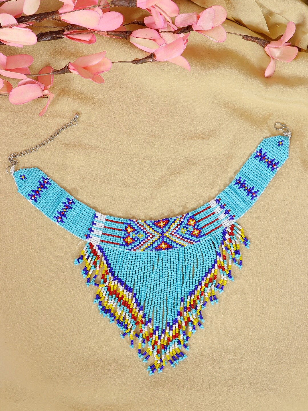 

Crunchy Fashion Beaded Layered Necklace, Blue