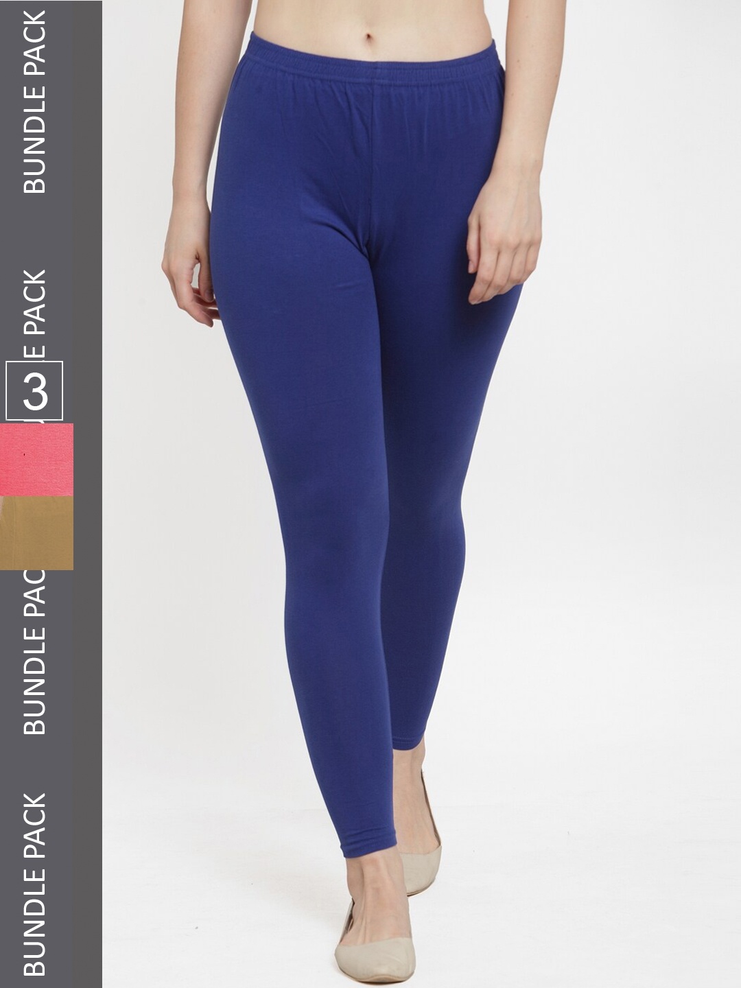 

Jinfo Pack Of 3 Ankle-Length Leggings, Blue
