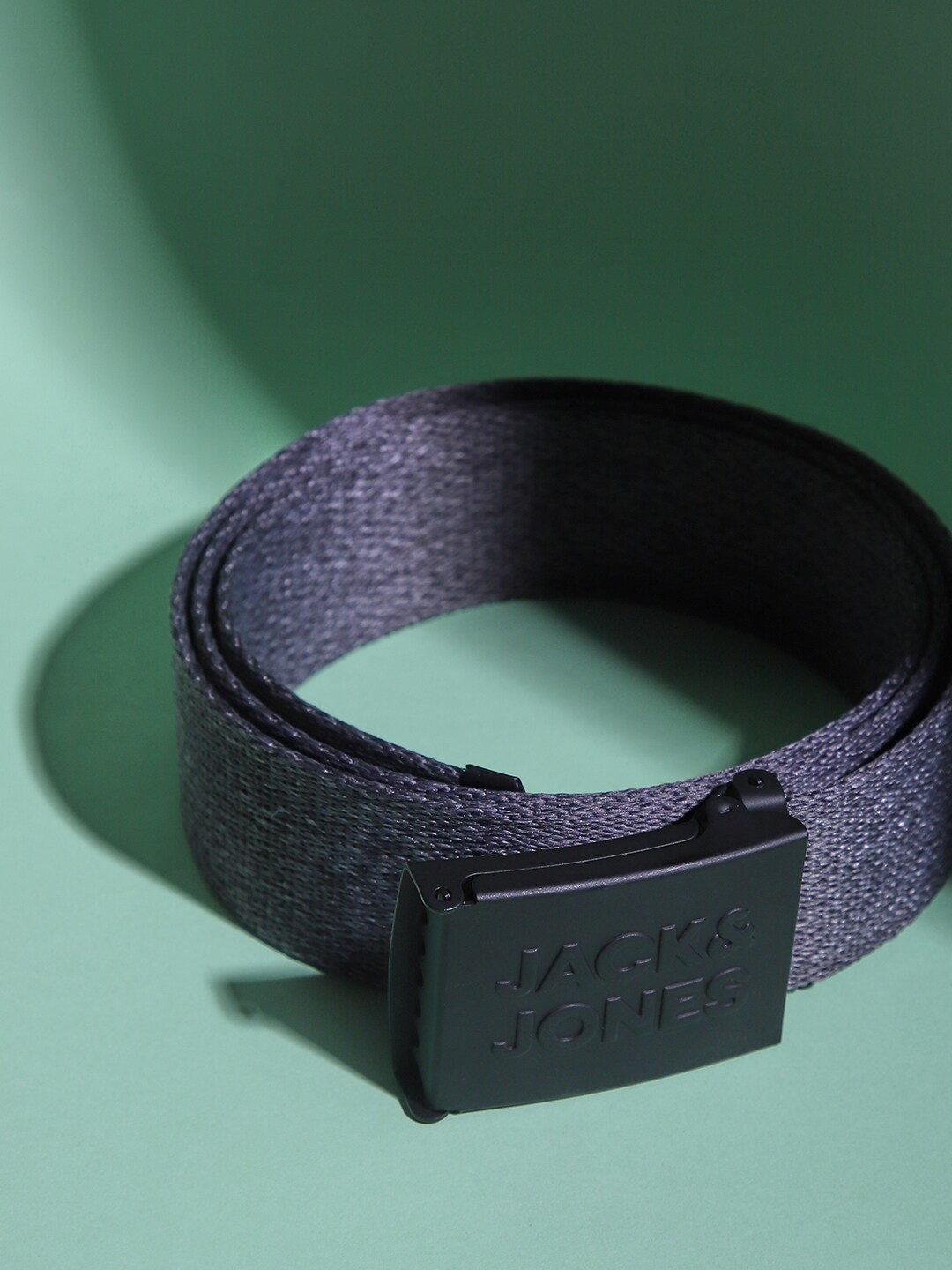 

Jack & Jones Men Slider Buckle Belt, Grey