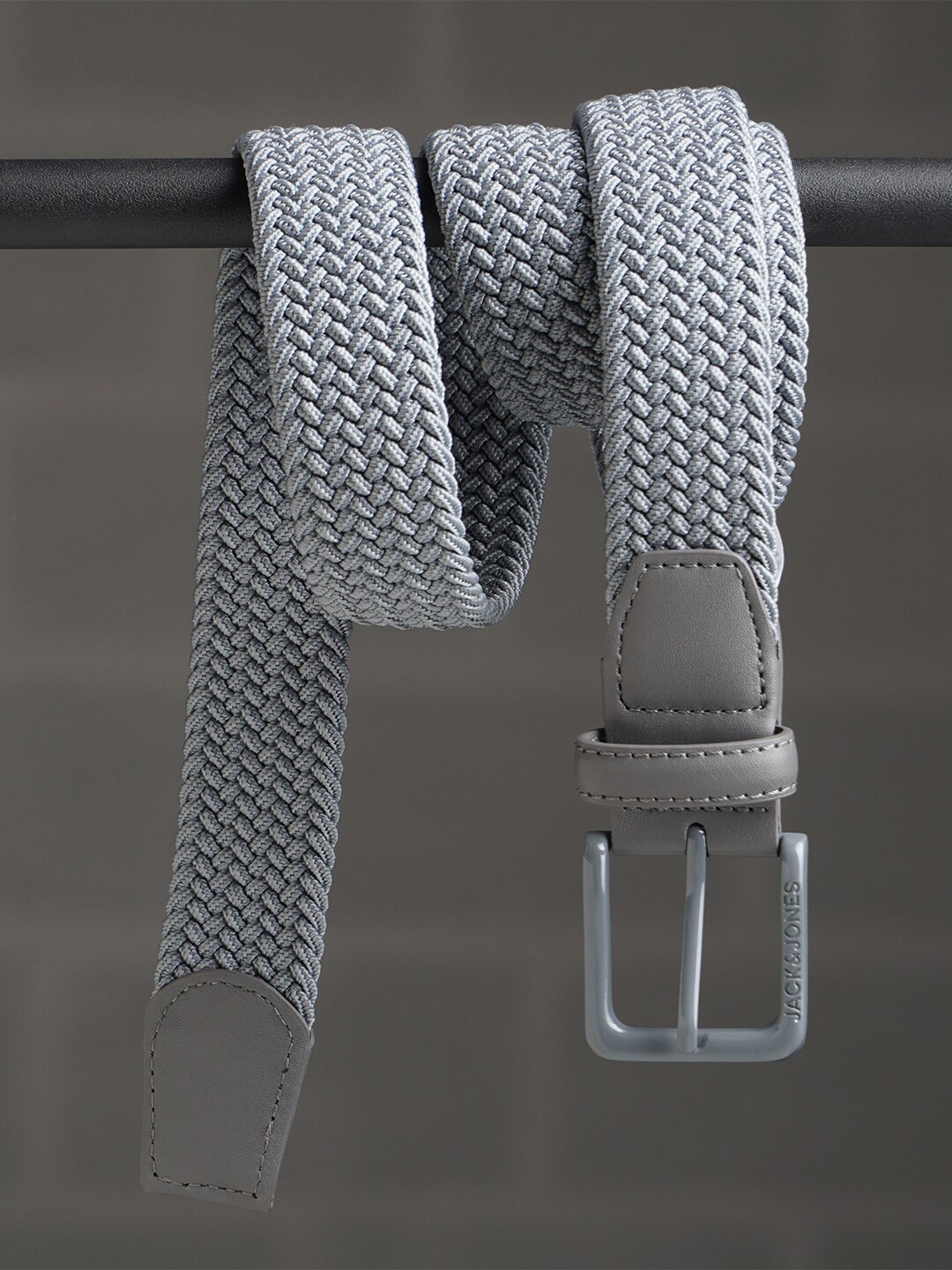 

Jack & Jones Men Braided Belt, Grey