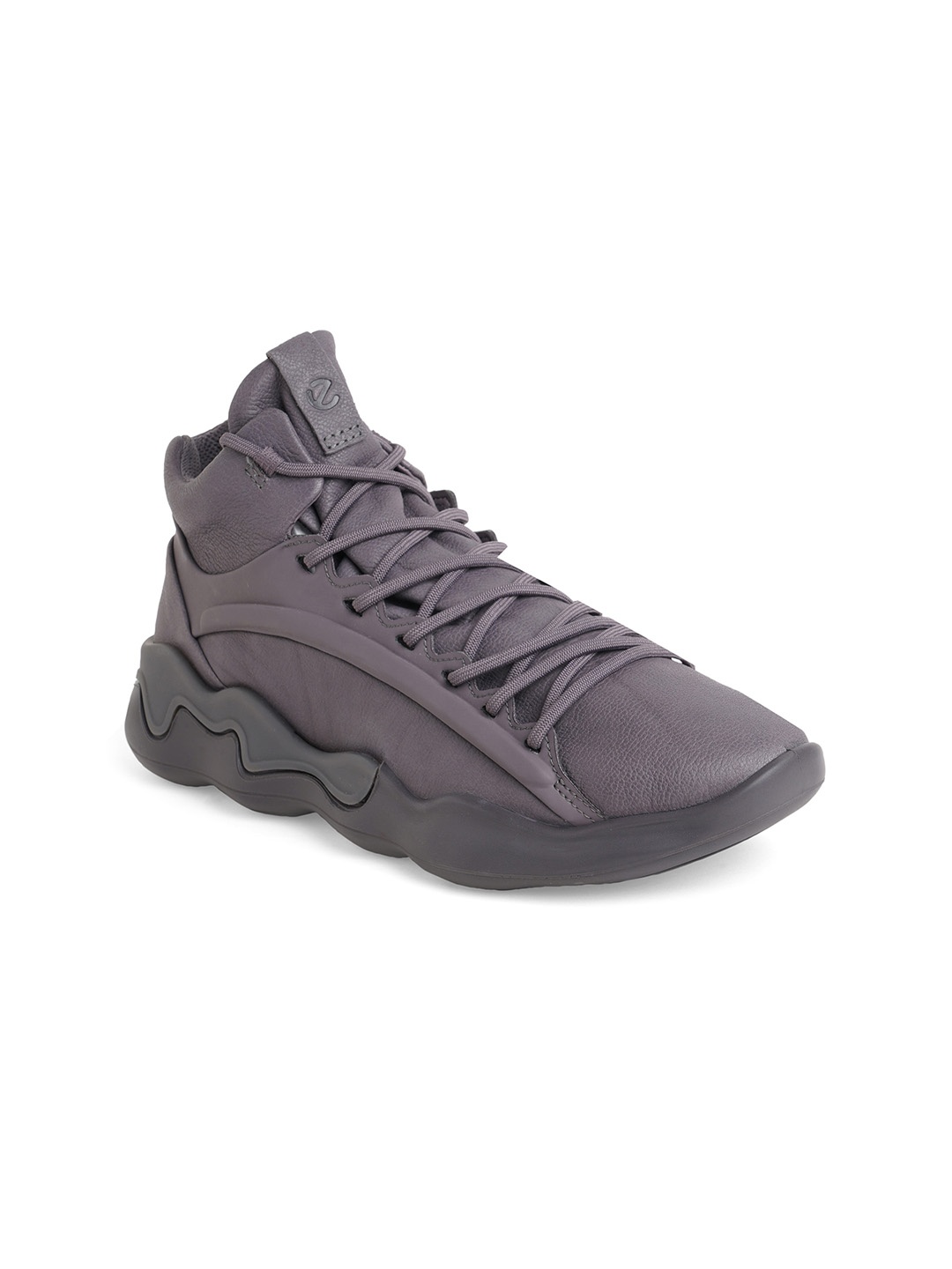 

ECCO Women Leather High-Top Sneakers, Grey