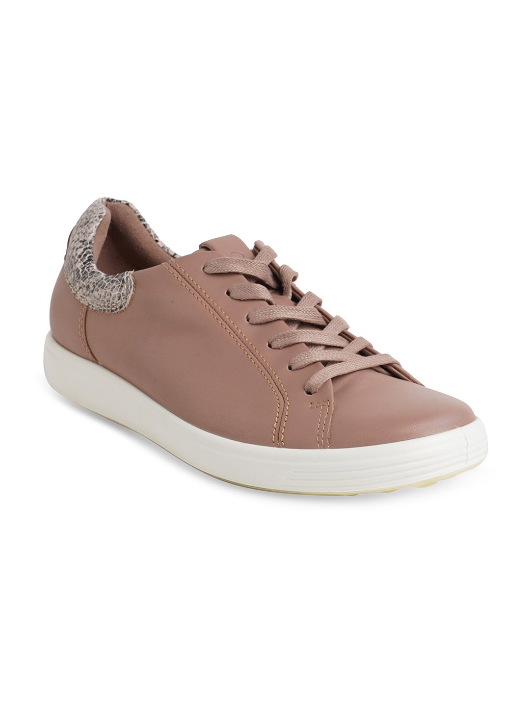 

ECCO Women Solid Leather Sneakers, Brown