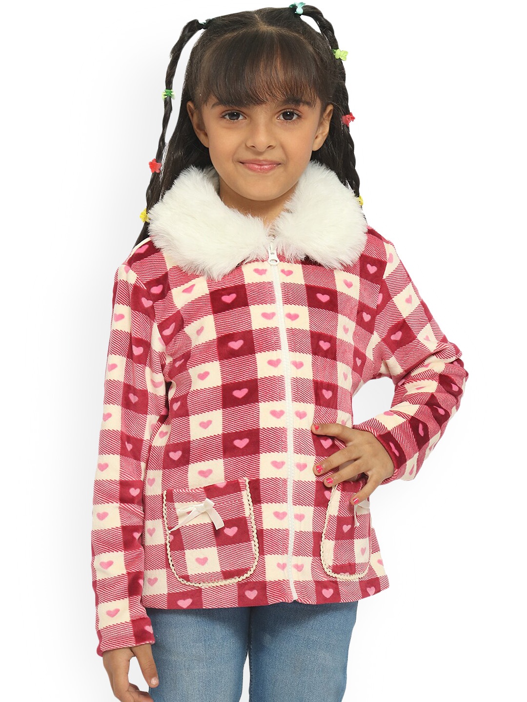 

Nauti Nati Girls Checked Tailored Jacket, Red