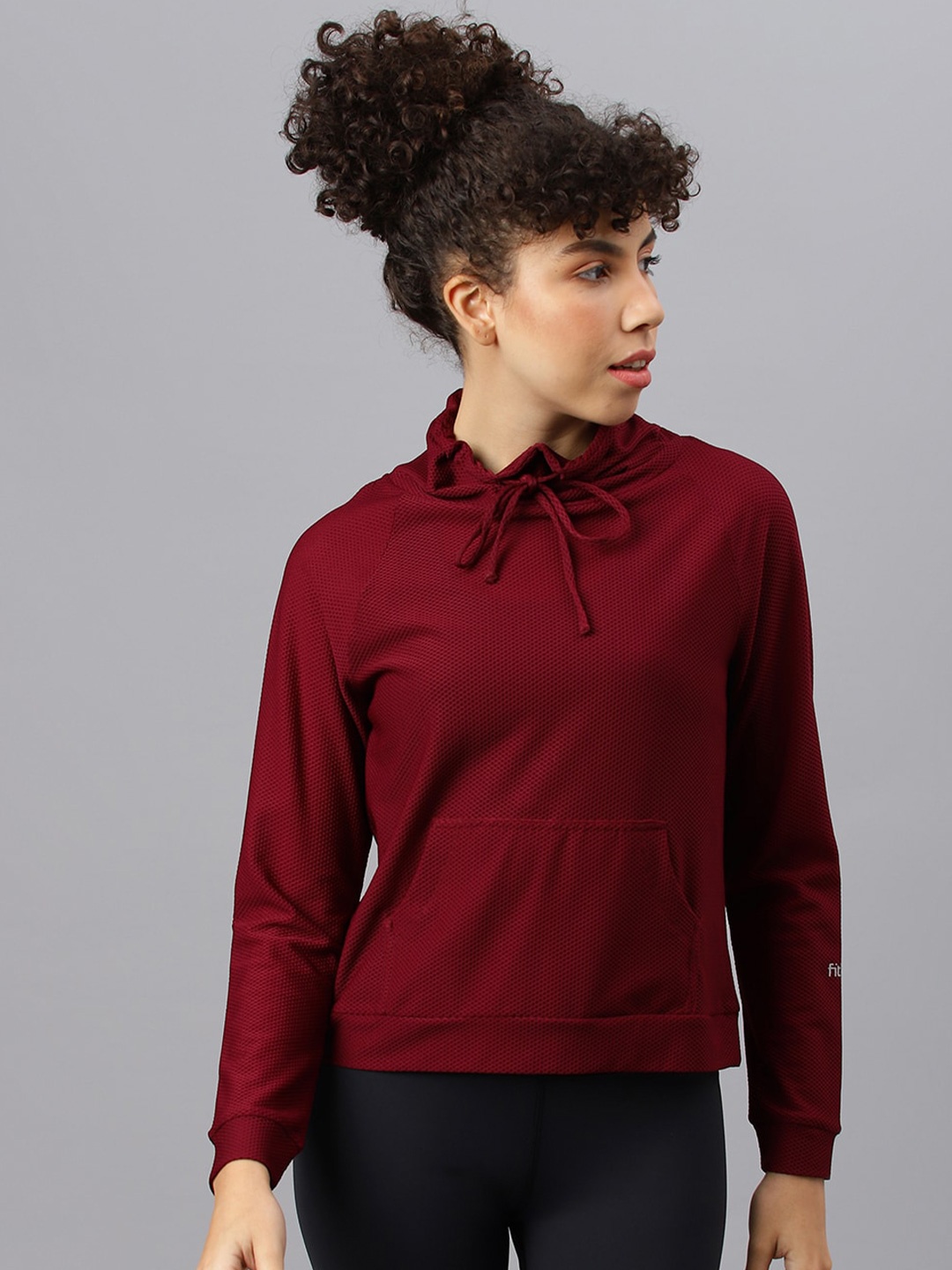 

Fitkin Women Solid Rapid Dry Sweatshirt, Maroon