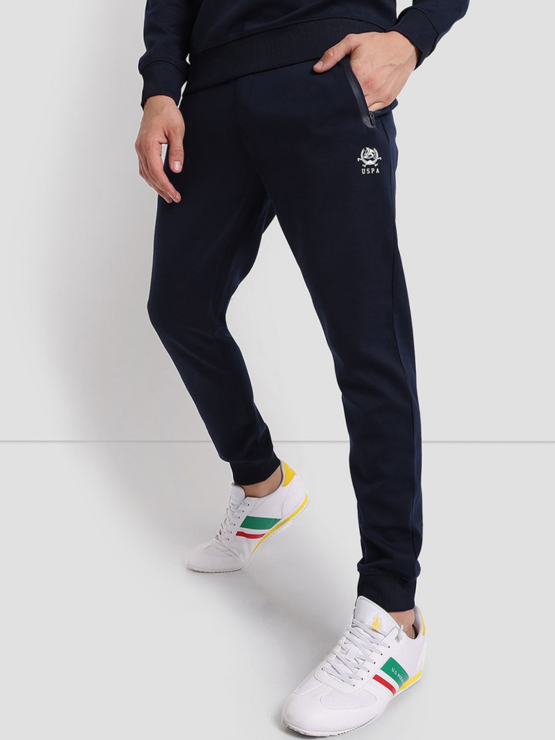 

U.S. Polo Assn. Men Straight-Fit Durable Athletic Joggers, Navy blue