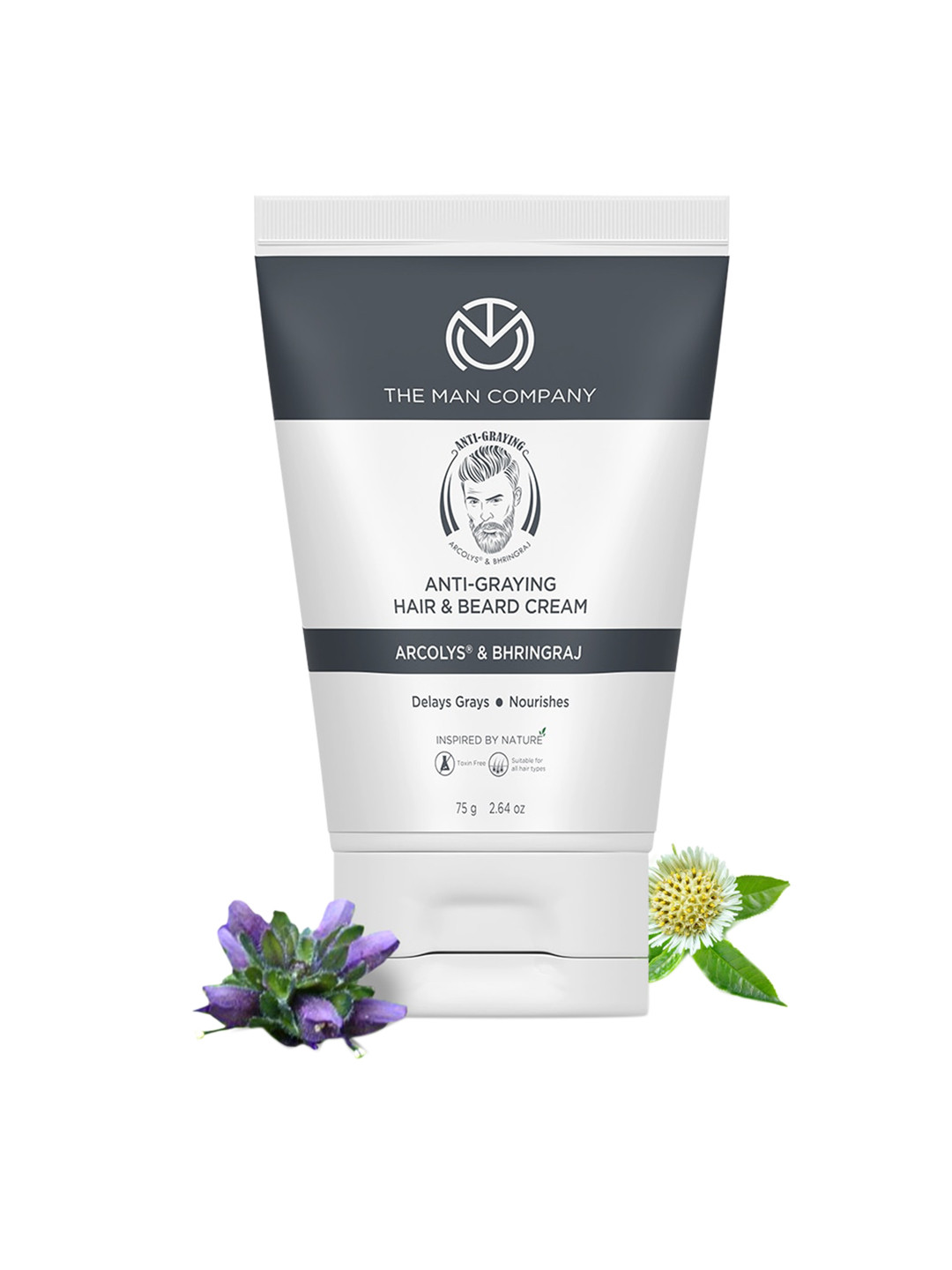 

THE MAN COMPANY Toxin Free Anti-Graying Hair & Beard Cream - 75 g, White