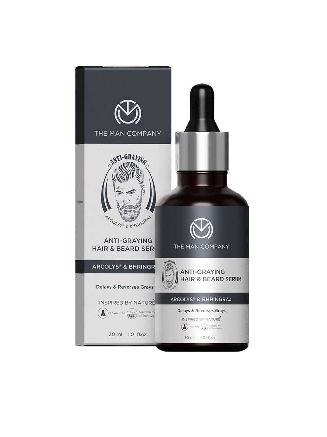 

THE MAN COMPANY Men Anti-Graying Hair Serum - 30ml, White
