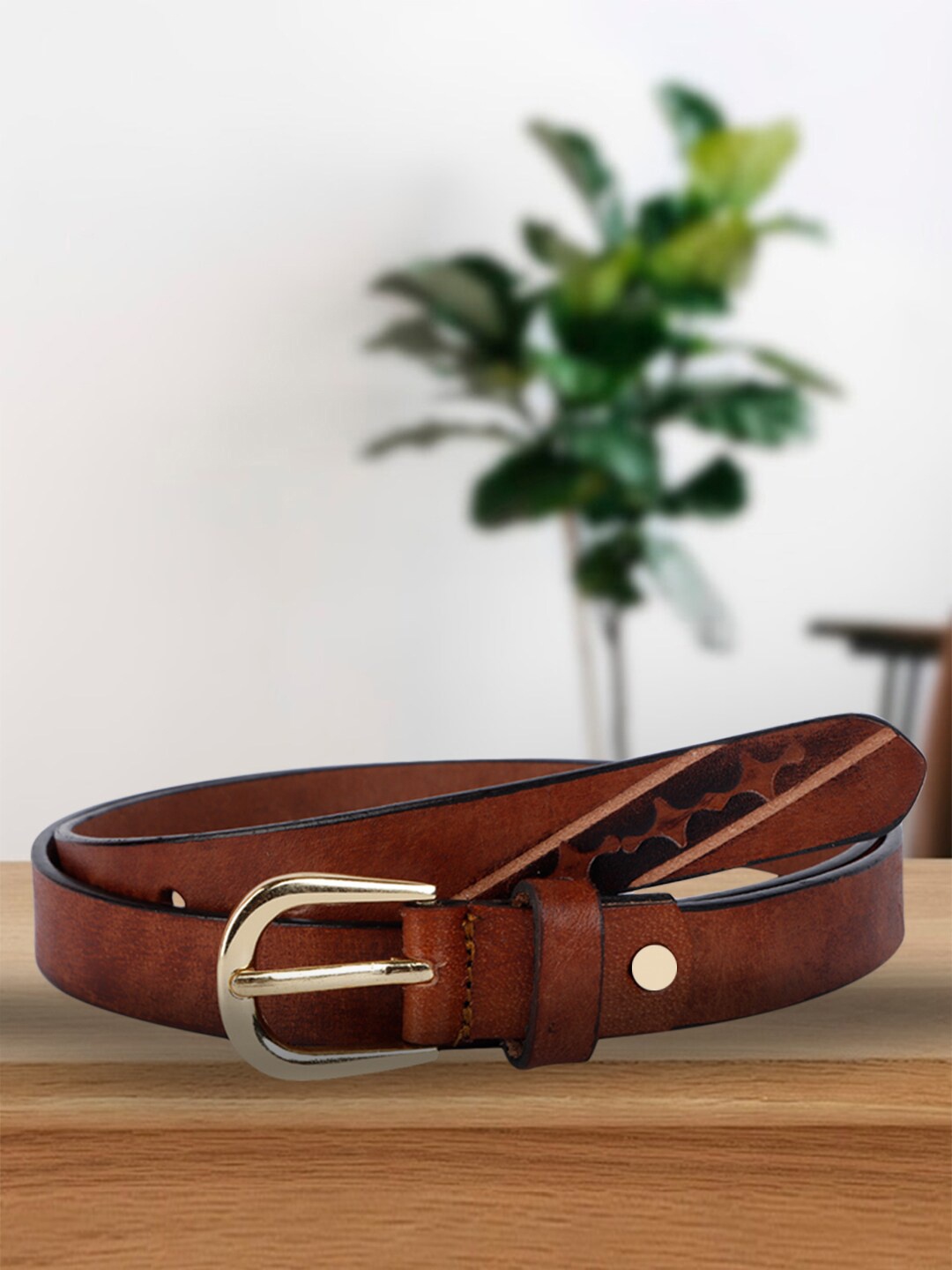 

WELBAWT Women Leather Belt, Brown