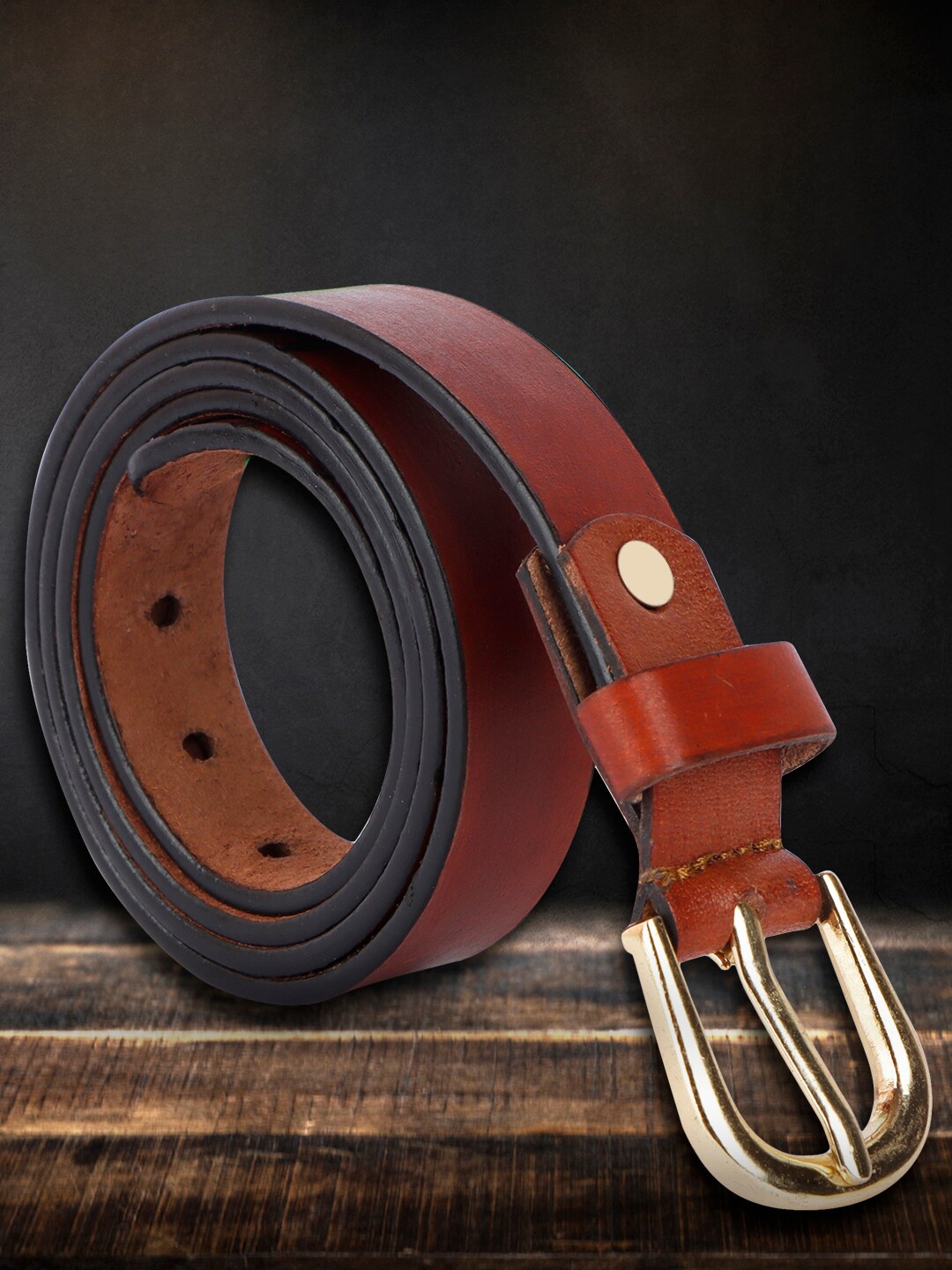 

WELBAWT Women Leather Belt, Brown