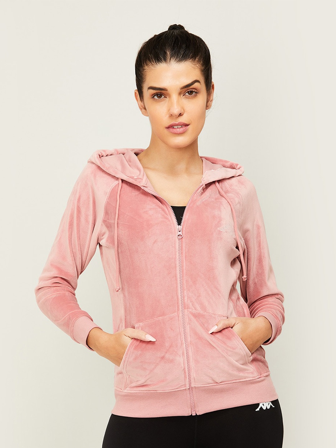 

Kappa Hooded Cotton Sweatshirt, Peach