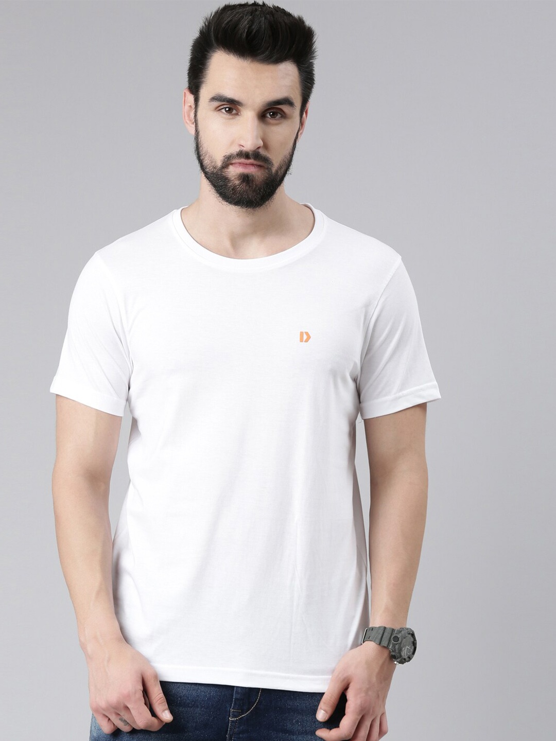 

DIXCY SCOTT Men Solid T-shirt, White