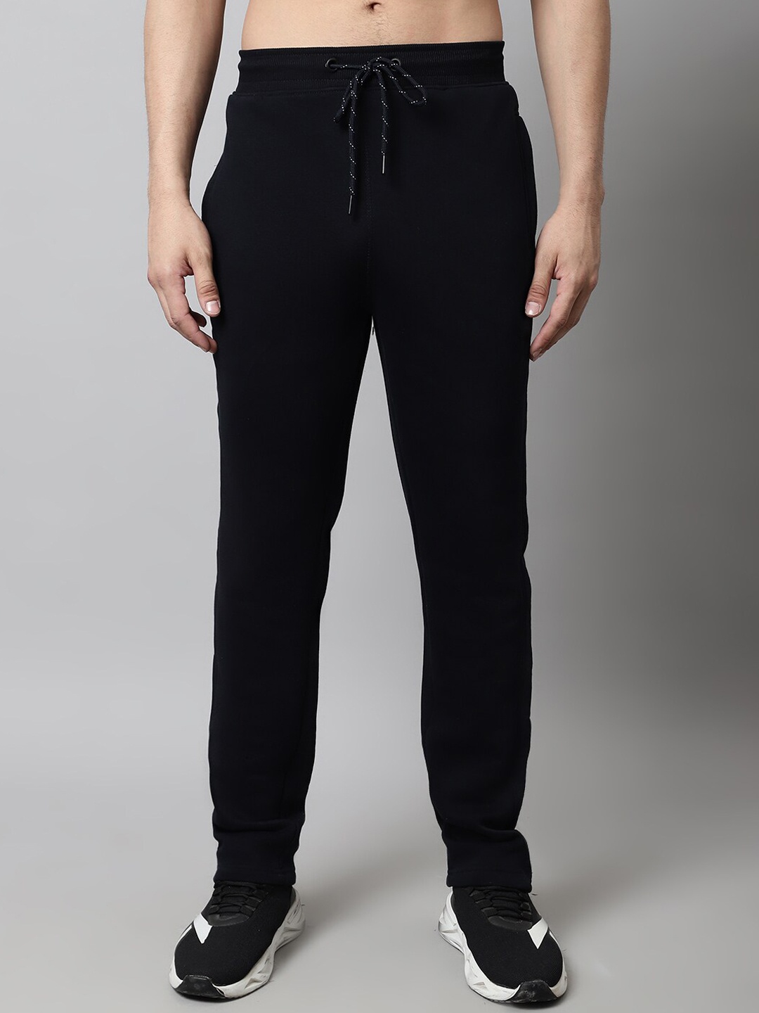 

Cantabil Men Fleece Track Pants, Navy blue