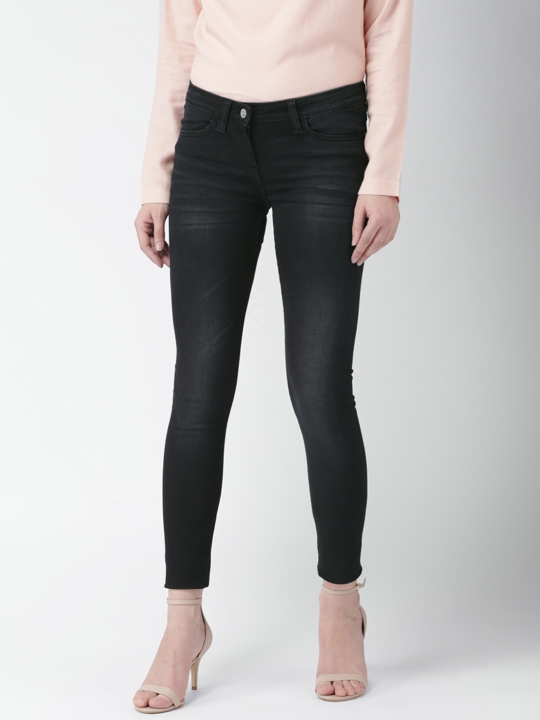 

Mast & Harbour Women Navy Blue Skinny Fit Mid-Rise Clean Look Stretchable Jeans