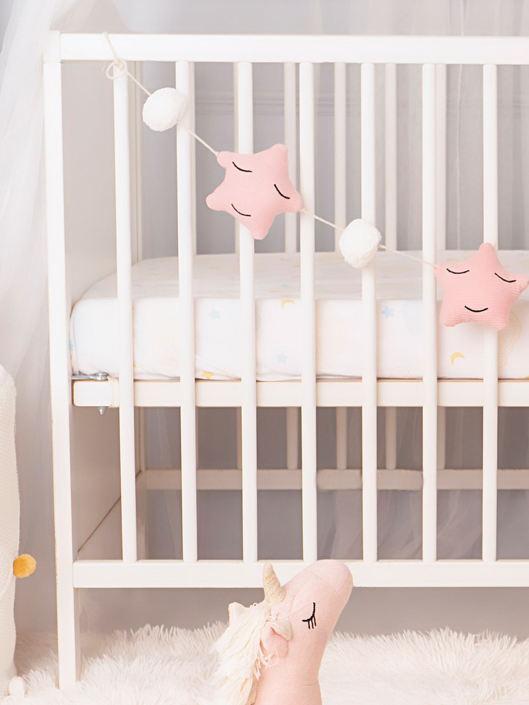 

haus & kinder Kids Star Shape Cot Bunting, Pink