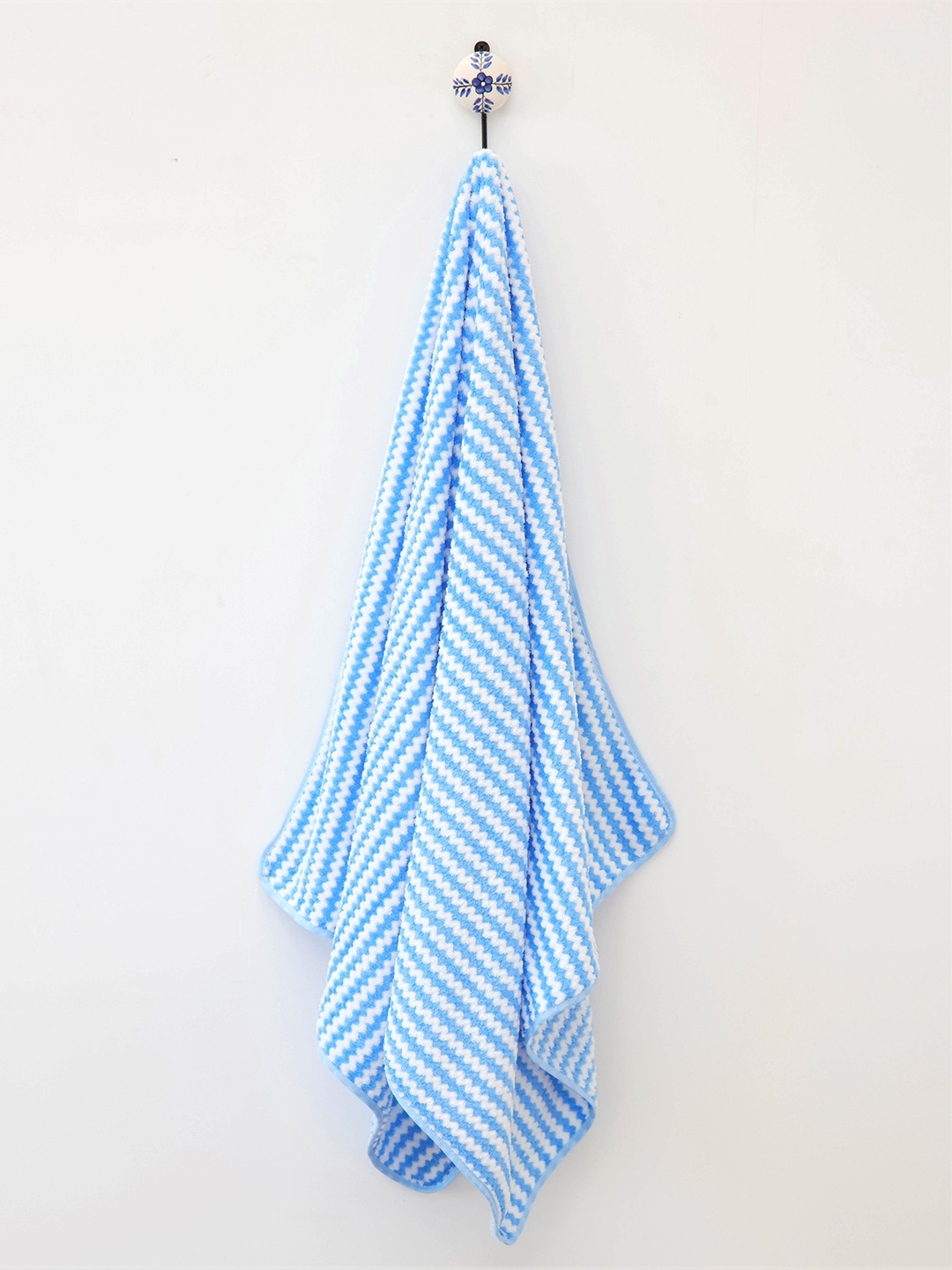 

Ariana 650 GSM Striped Cotton Bath Towels, Blue