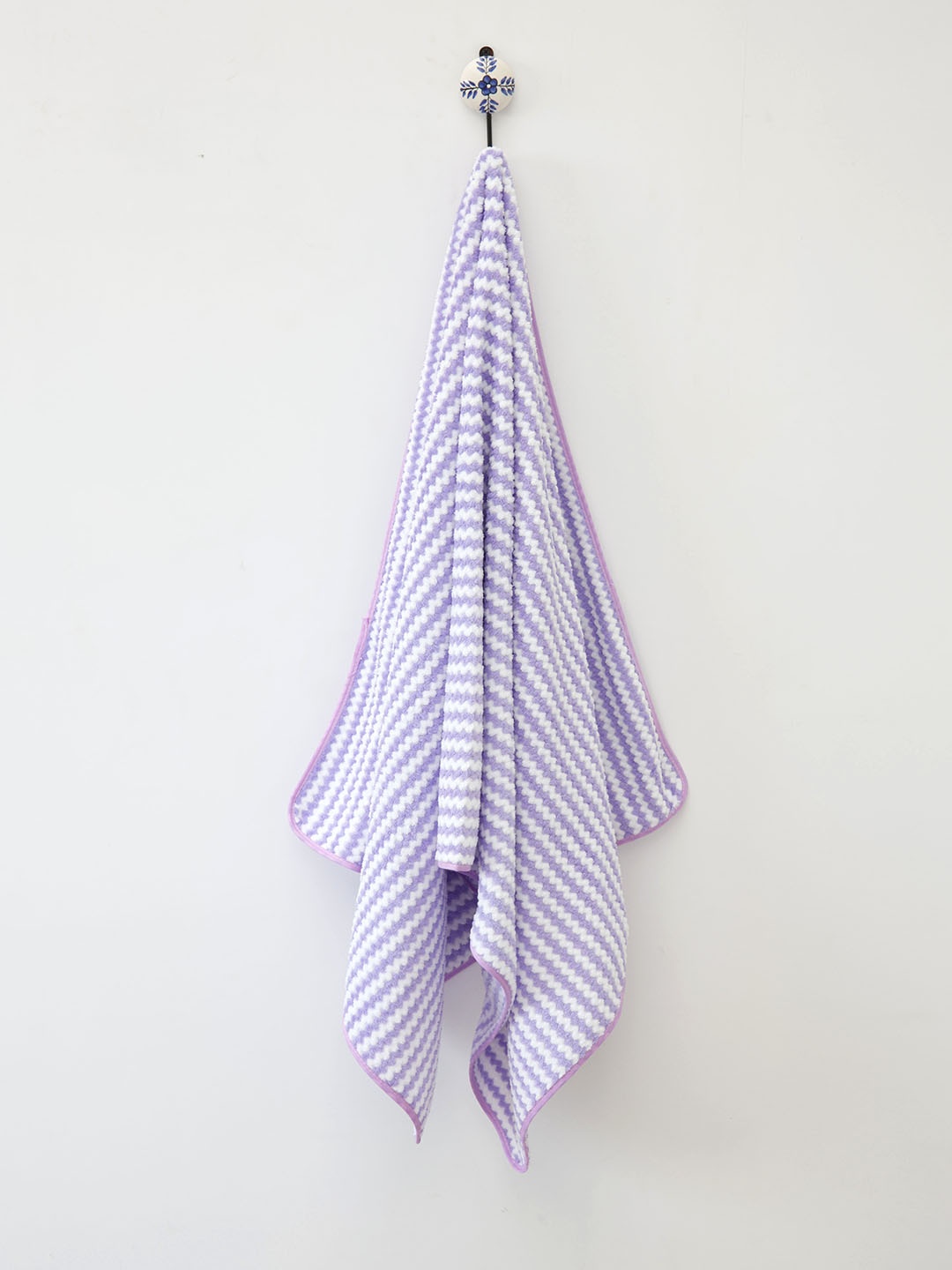 

Ariana Striped 400 GSM Bath Towels, Purple
