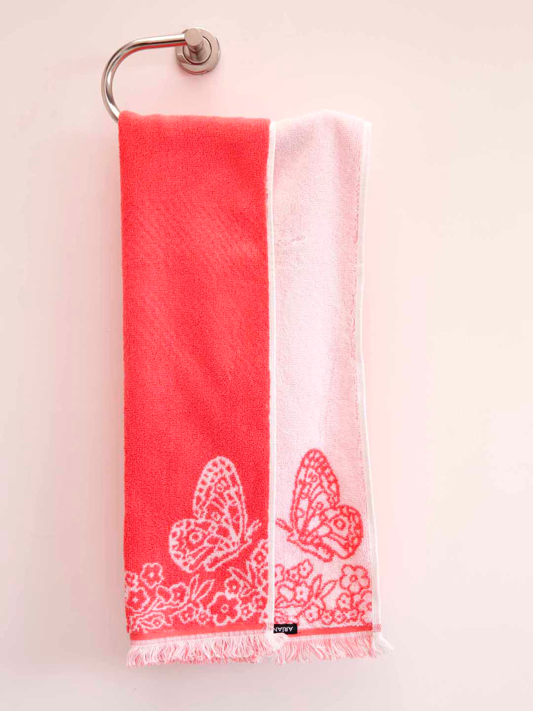 

Ariana Printed 550 GSM Hand Towel, Pink