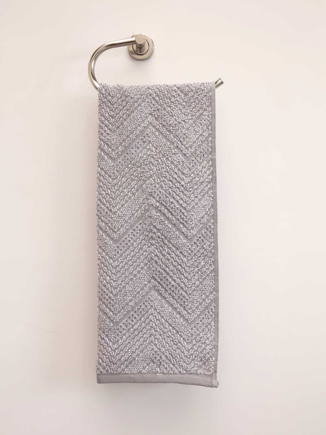 

Ariana Grey Printed 550 GSM Cotton Hand Towels