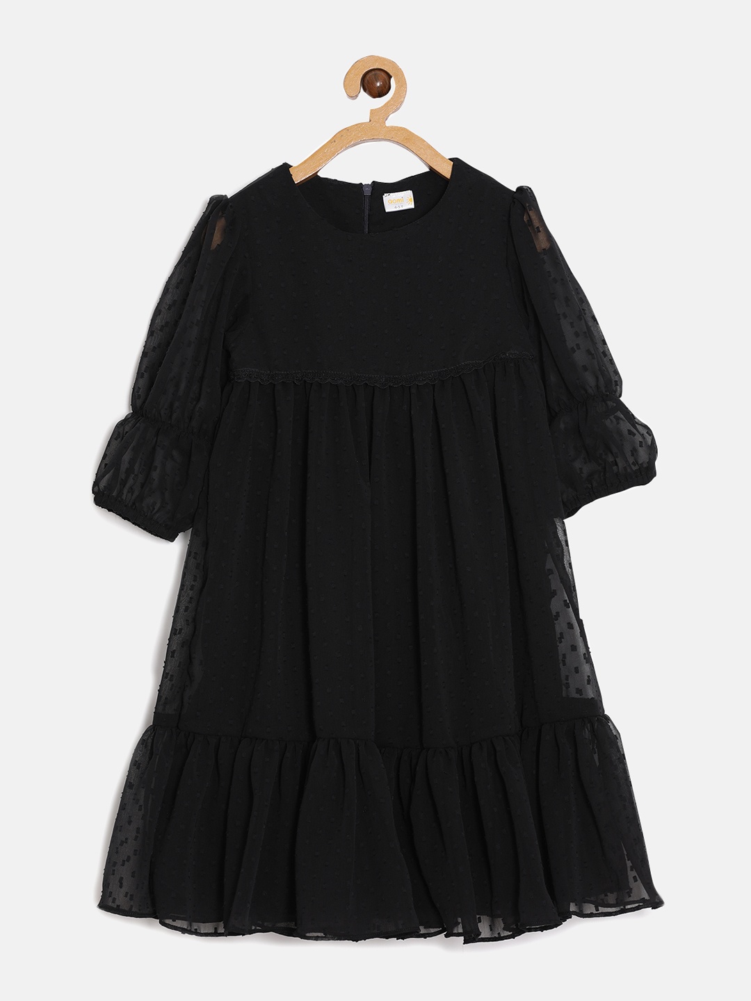 

Aomi Black Georgette A-Line Dress