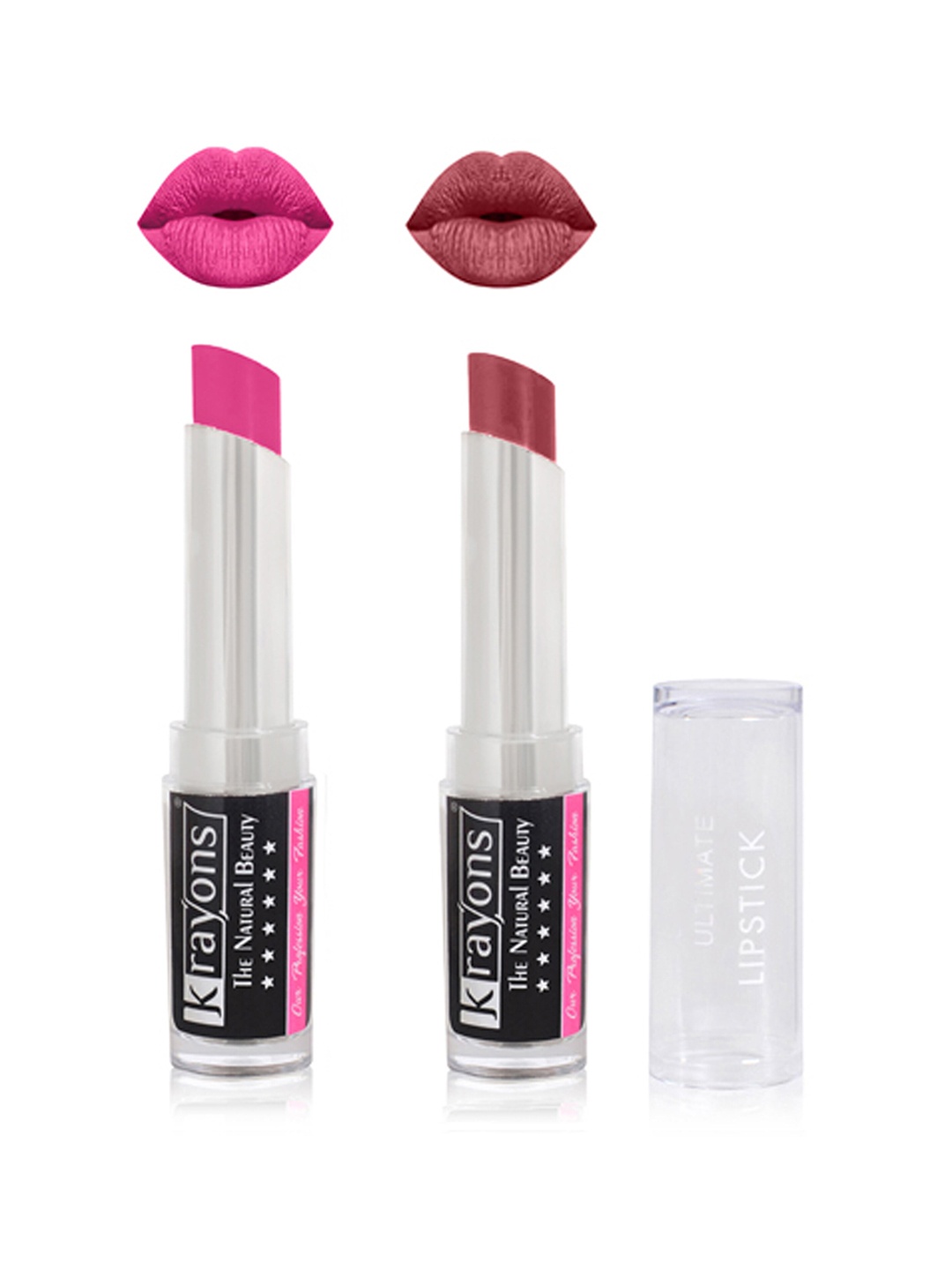 

krayons Set Of 2 Ultimate Moisturizing Matte Lipstick - Blush Pink 03 & Haze Nude 12
